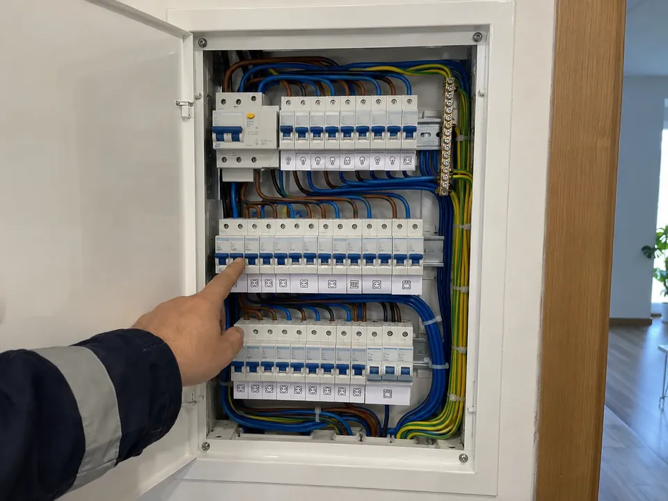 Tablou electric nou, cu siguranțe etichetate