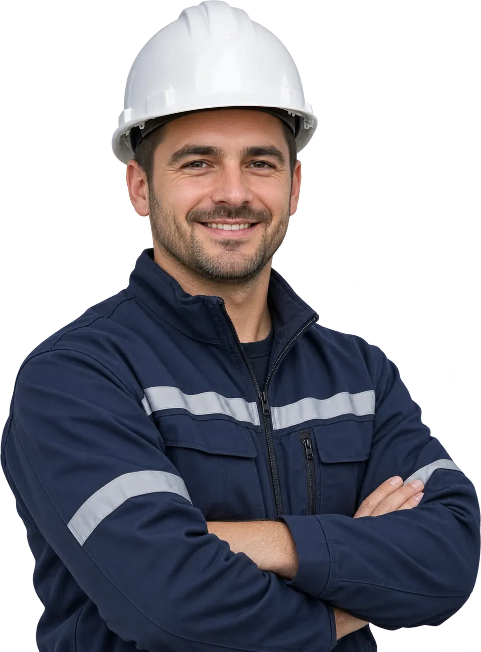 Instalator Napolo Energy cu cască de protecție